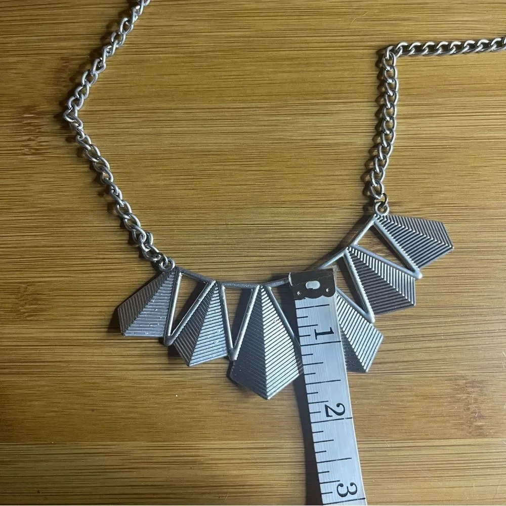Geometric Silver Necklace